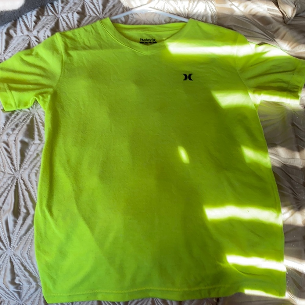 Hurley boys bright yellow neon T-shirt.